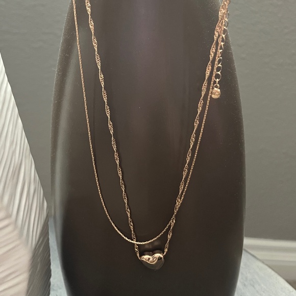 LC Lauren Conrad layered heart necklace NWT - Picture 2 of 8